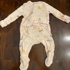 Angel Dear Zip Up Sleeper - Puppy Print - Size 3-6 months